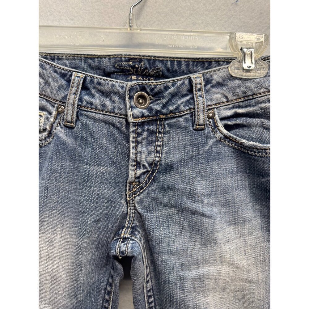 Silver Jeans Co. Womens Distressed Straight-Leg Denim Jeans Size 28/33 - Picture 2 of 14